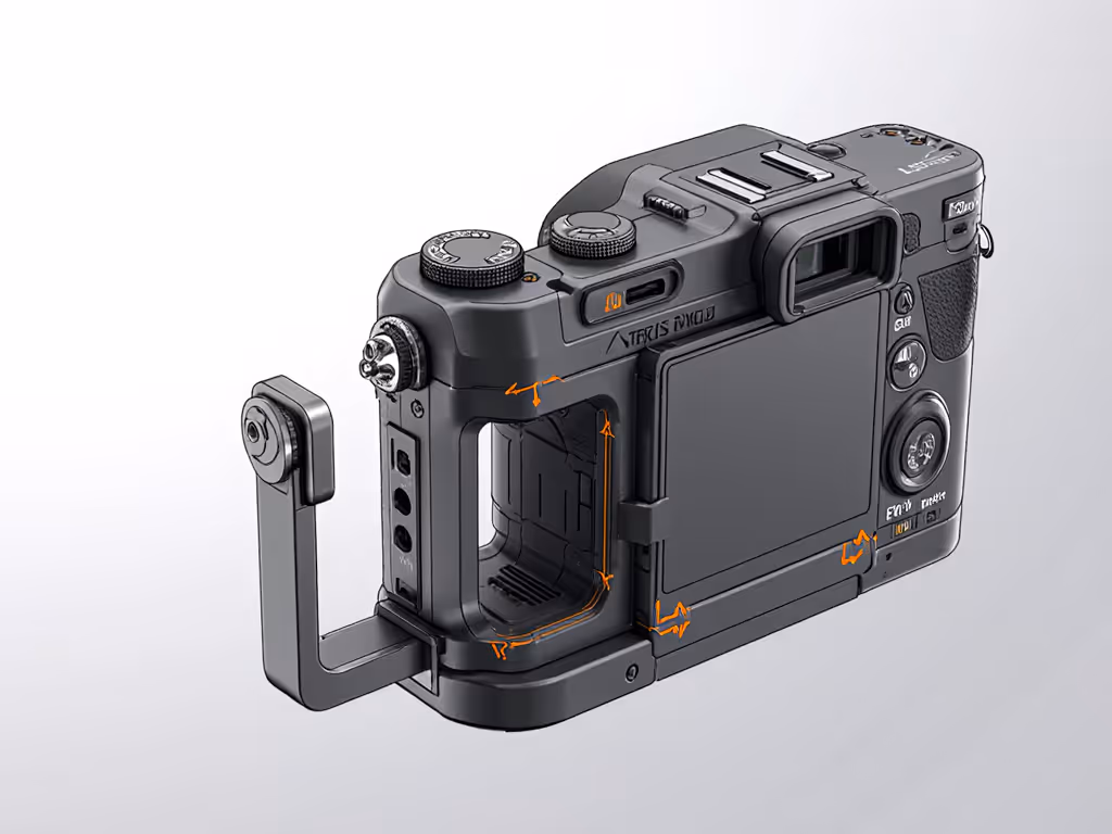 diagram_of_mirrorless_camera_with_custom_l_plate_showing_arca_swiss_clamp_and_port_clearances