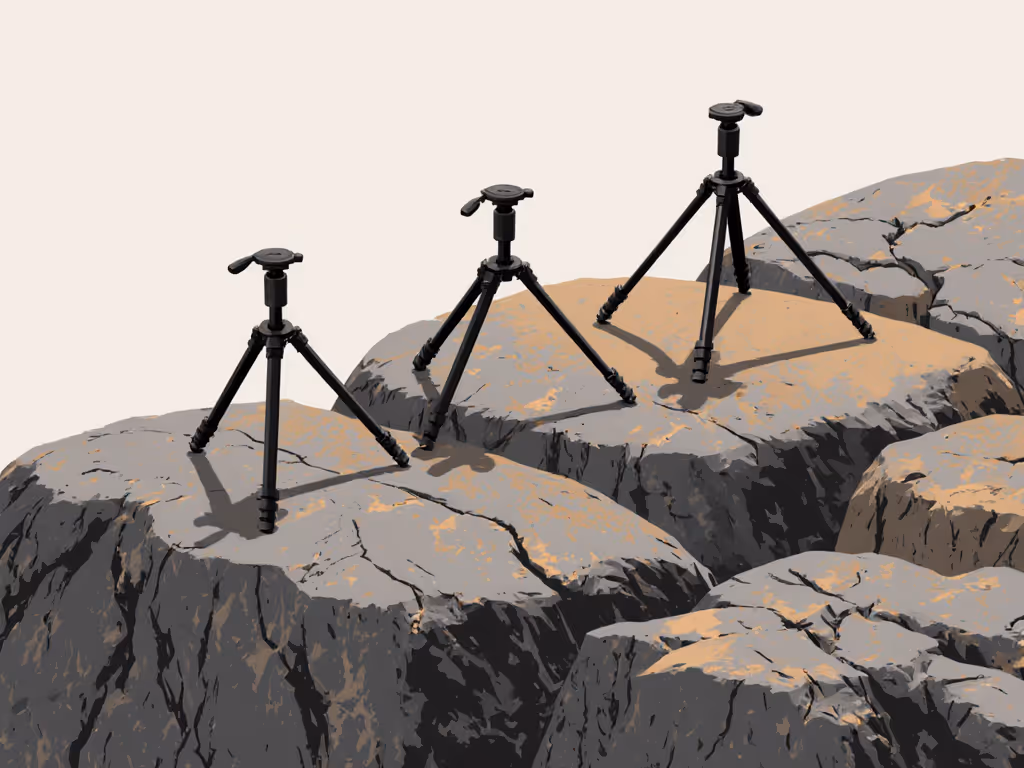 tripod leg angle comparison on rocky terrain
