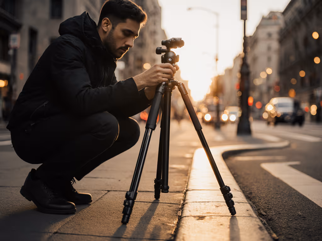 urban_photographer_testing_tripod_on_city_street