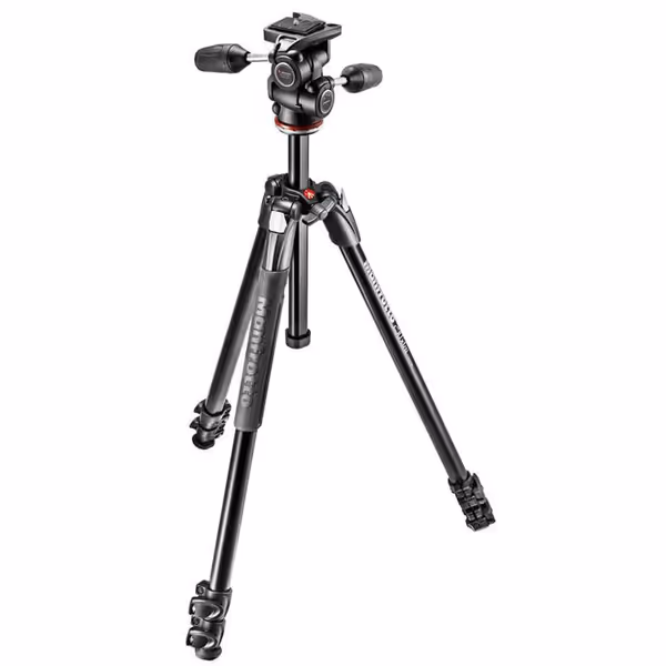 Manfrotto 290 Xtra Aluminum 3-Section Tripod Kit with 3-Way Head
